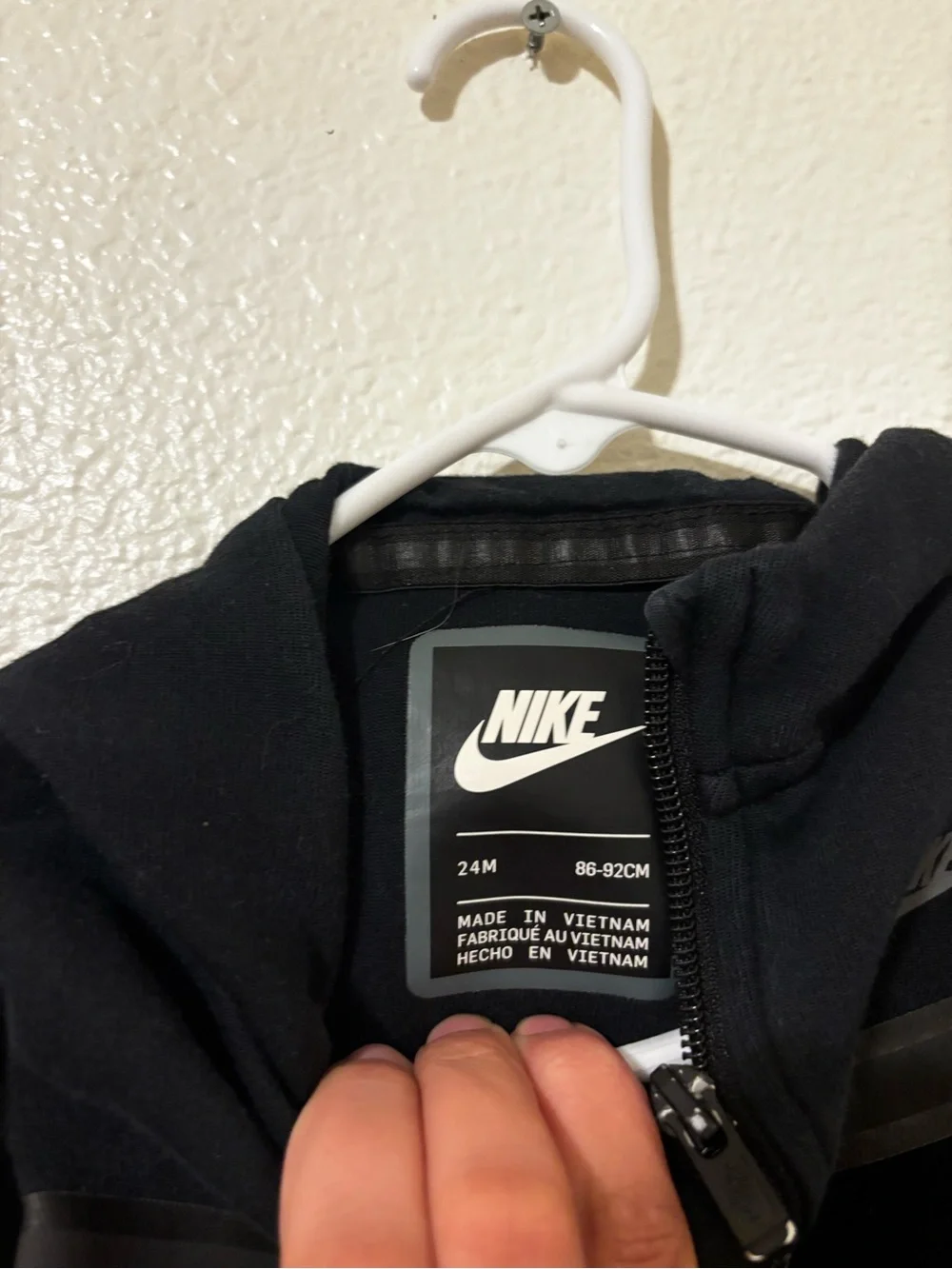 Nike tech Kids' Black Full-Zip Hoodie